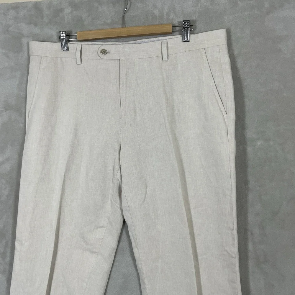 Joseph Abboud 36 (fit 38x30) Heritage Tessuti Sondrio Linen Mens Dress Pants
